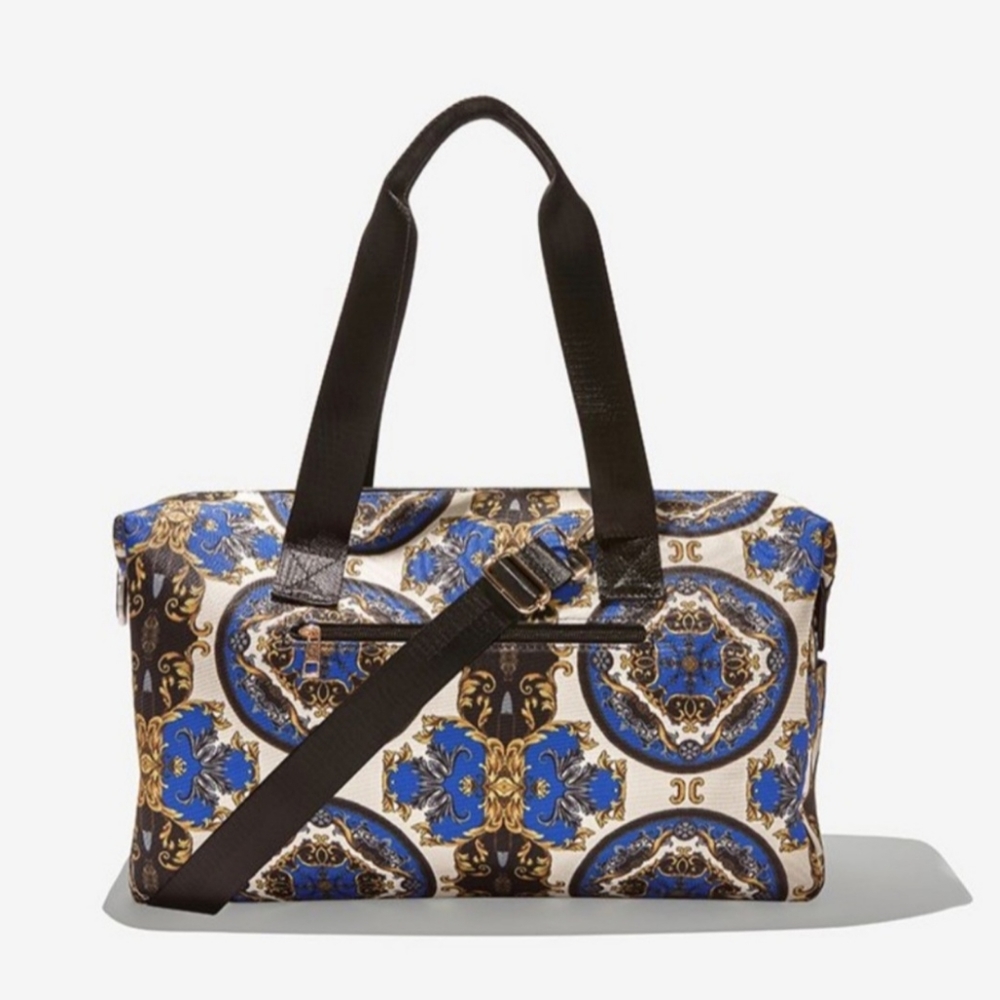 Alice + Olivia Blue Black & White Duffle Bag NEW